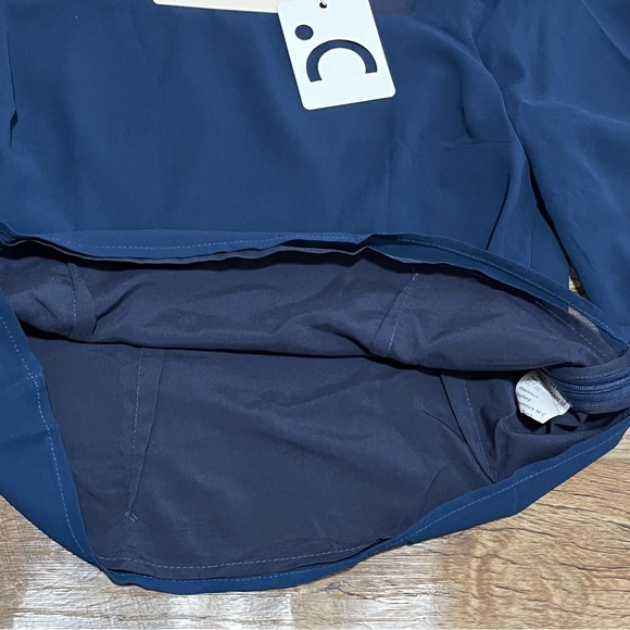 New Commense Crop Blouse Size Small Blue Long Sleeve Side Zipper New With Tags - Picture 10 of 13